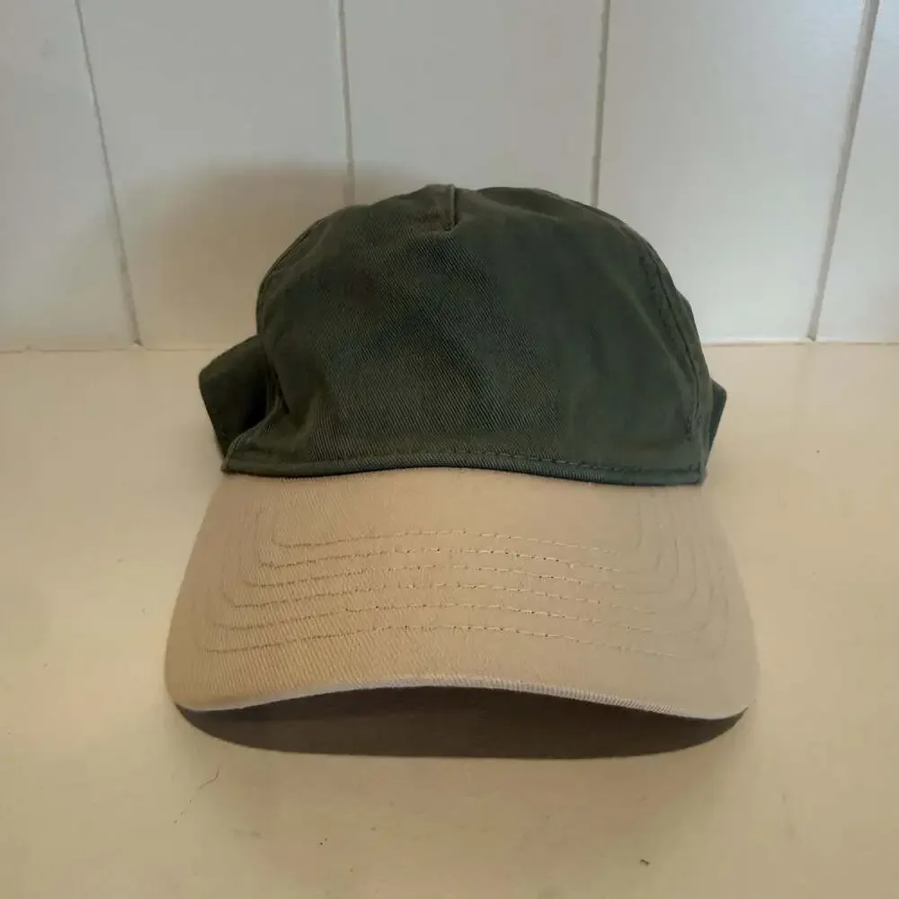 Madewell Green and Beige Two-Tone Cotton Baseball Cap Dad Hat